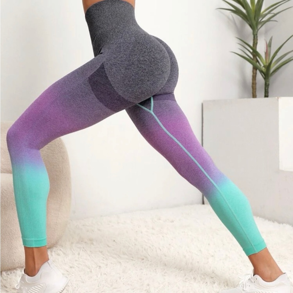 Ombré high waist scrunch butt leggings